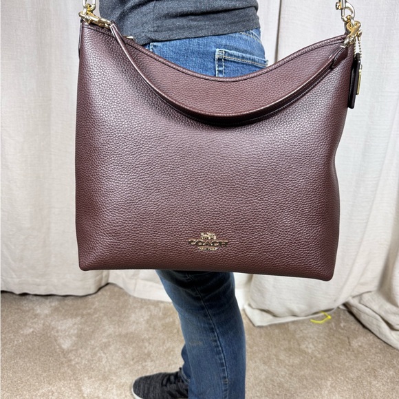 Coach Large Laurel pebbled leather shoulder bag in Maple. New with tags! - Picture 2 of 11